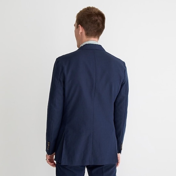 J Crew Ludlow Slim-fit unstructured suit jacket in Irish cotton-linen It… - Picture 4 of 5